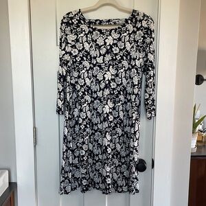 Loft Flora Midi Dress